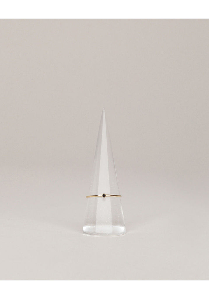 Black Diamond Solitaire Ring