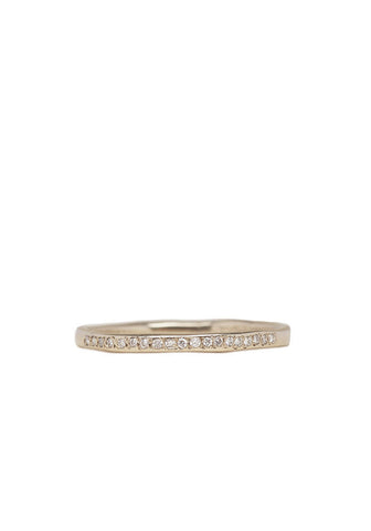 Thin Gold Band with Diamonds