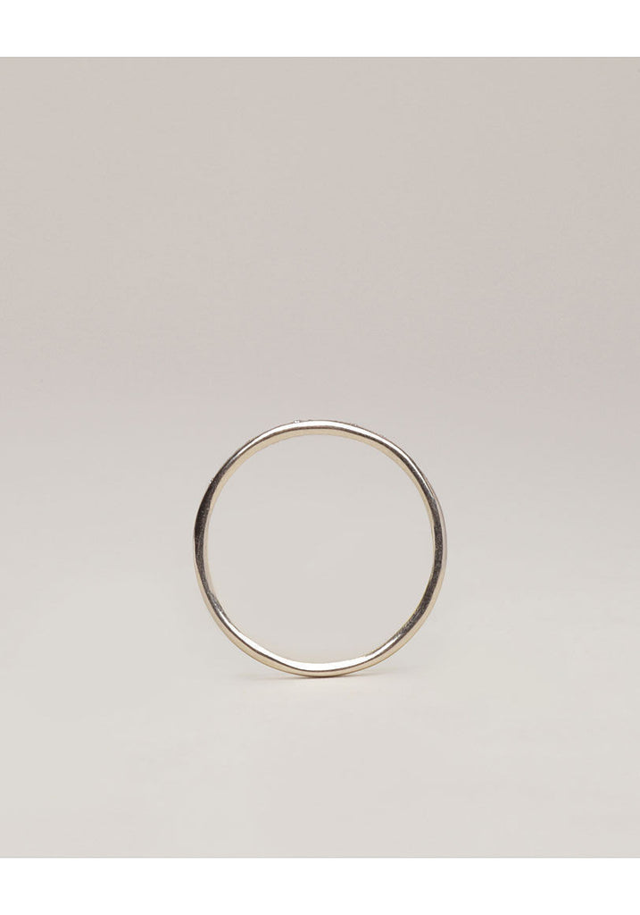 Thin Gold Band with Diamonds