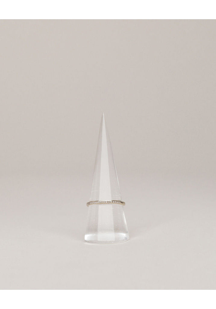 Thin Gold Band with Diamonds