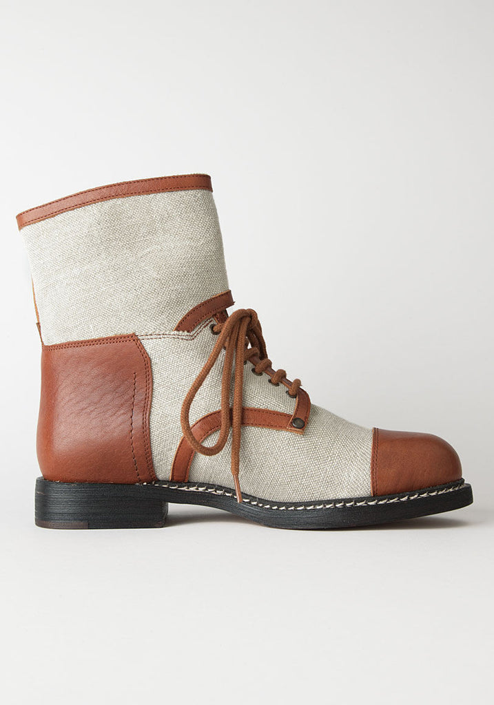 Canvas Biker Boot