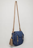Cherry Denim Crossbody Bag