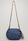 Cherry Denim Crossbody Bag