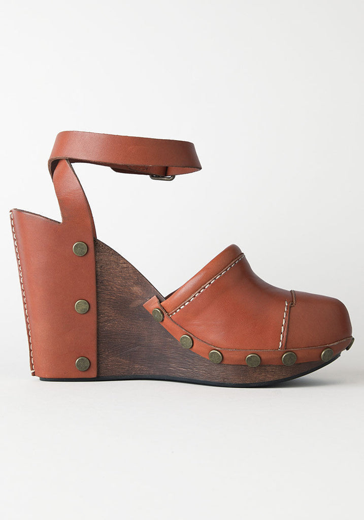 Clog Wedge w/ Ankle Strap