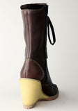 Lace-Up Wedge Boot