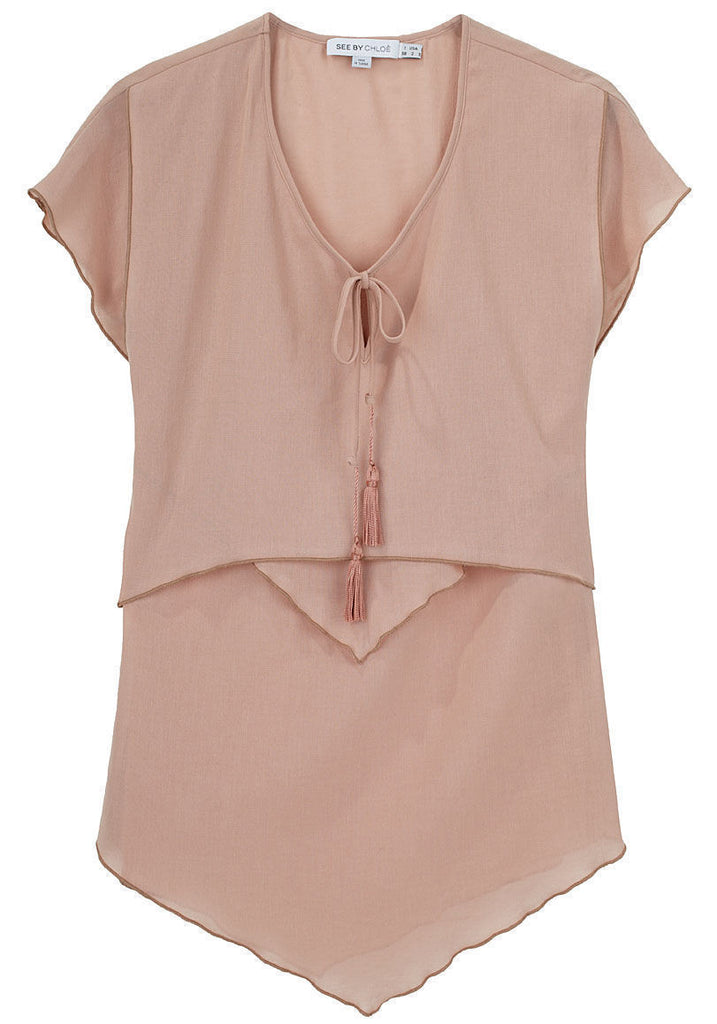 Layered Tassel Blouse