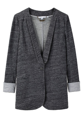 Quilted Trim Blazer