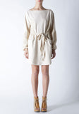Tie Waist Sweatshirt Dress