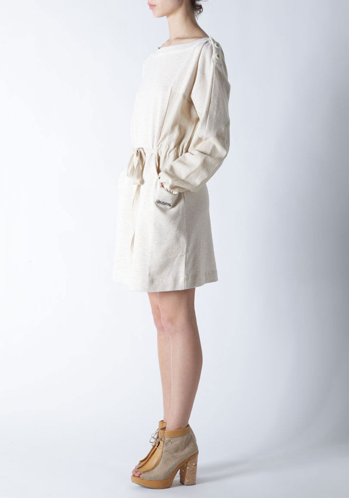 Tie Waist Sweatshirt Dress