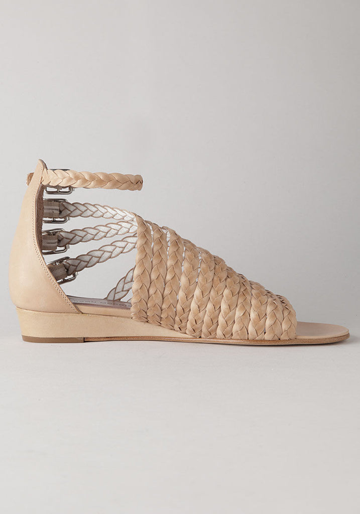 Braided Strap Wedge Sandal