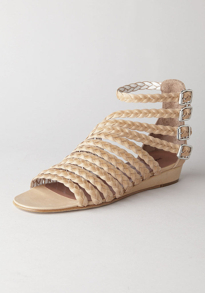 Braided Strap Wedge Sandal