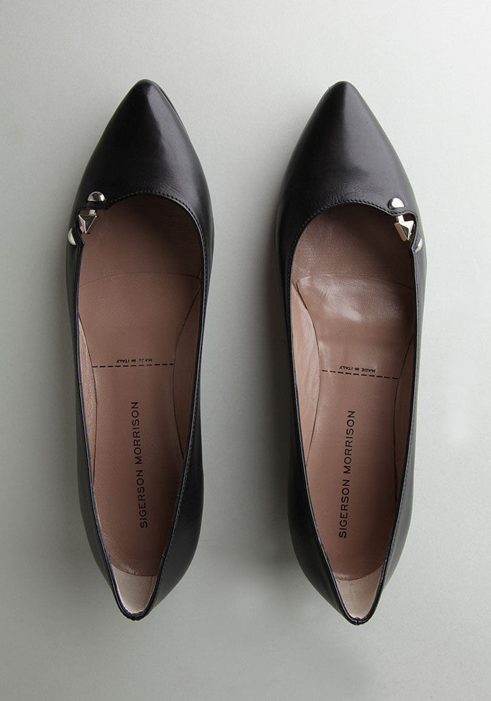 Pointy Toe Flat With Studs