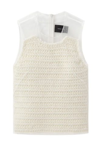 Knit Top with Tulle Layer