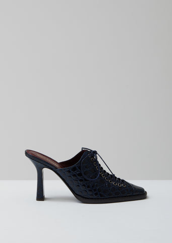 Stella Embossed Croc Mule