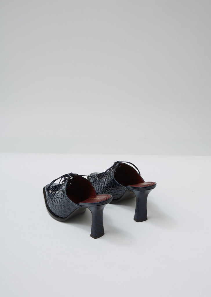 Stella Embossed Croc Mule