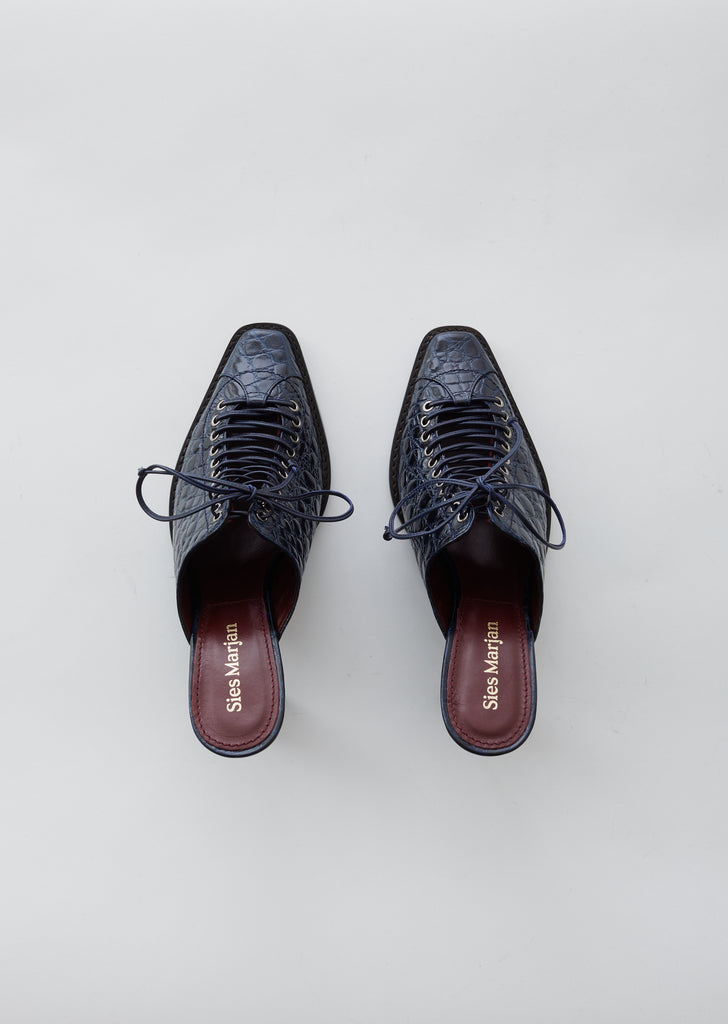 Stella Embossed Croc Mule