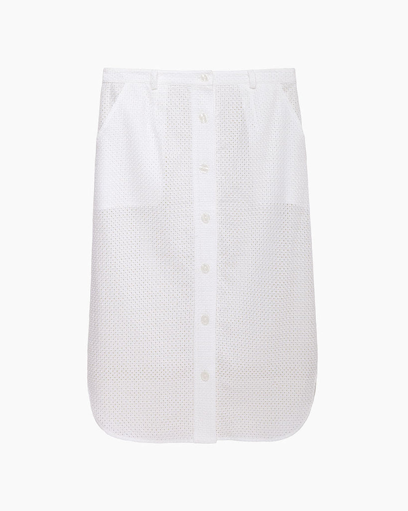 Buttondown Eyelet Skirt