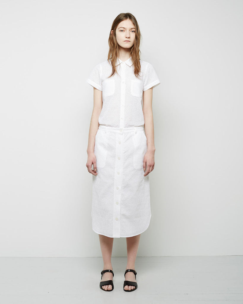 Buttondown Eyelet Skirt