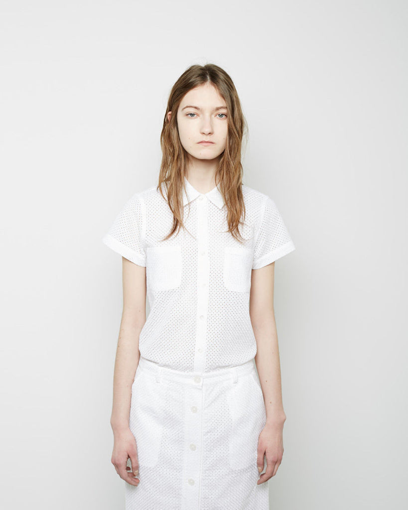 Georgette Eyelet Top