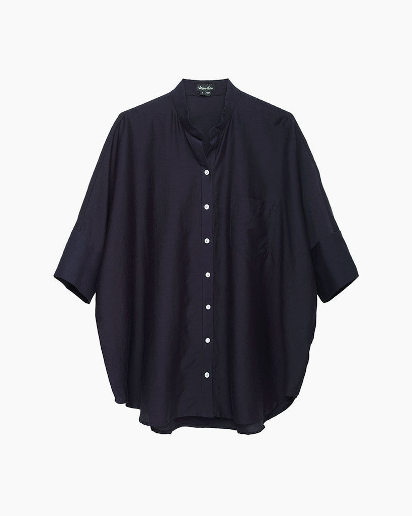 Oversized Stand Collar Shirt