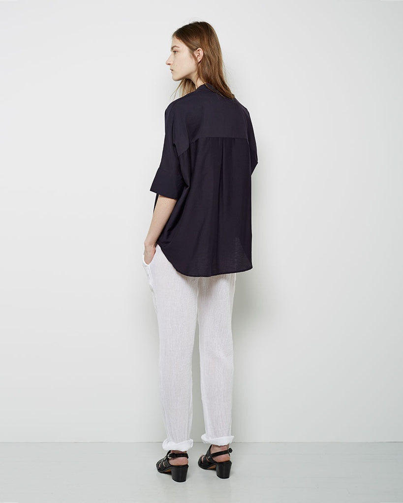 Oversized Stand Collar Shirt