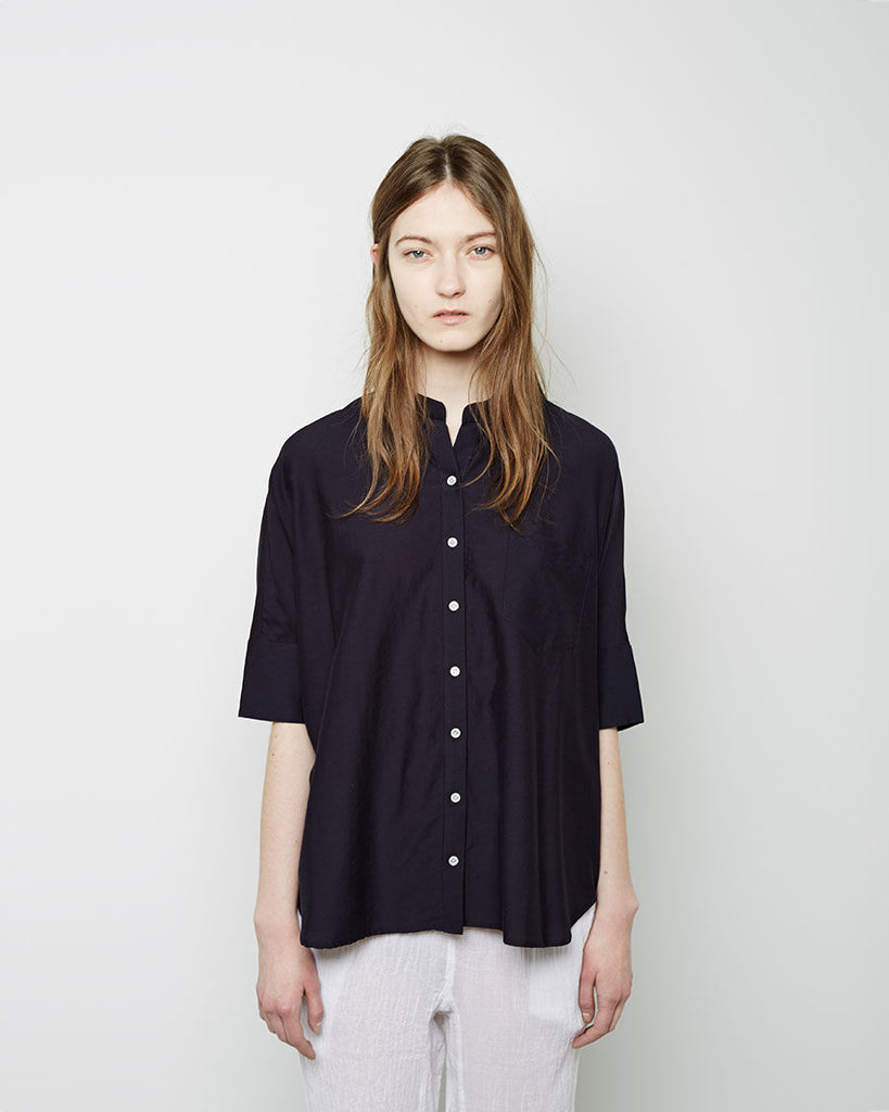 Oversized Stand Collar Shirt