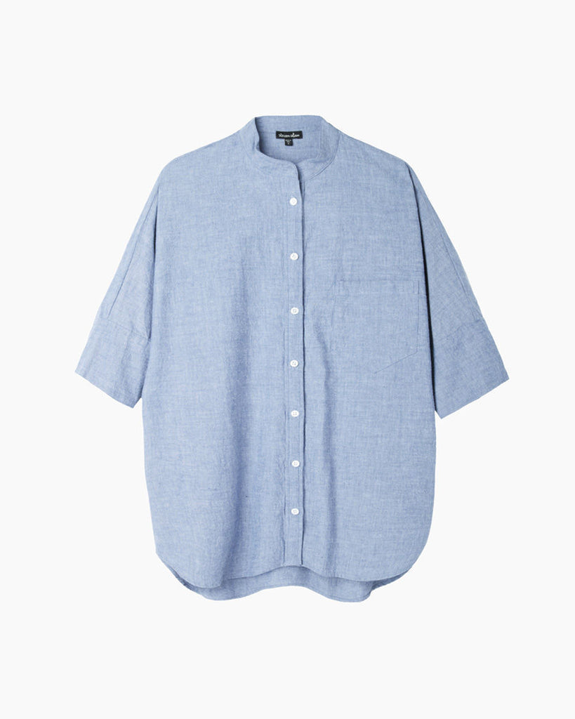 Oversized Stand Collar Shirt