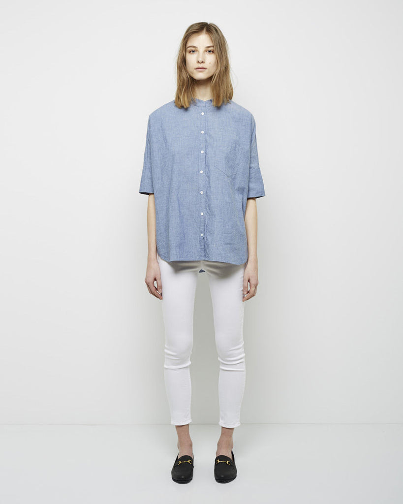 Oversized Stand Collar Shirt