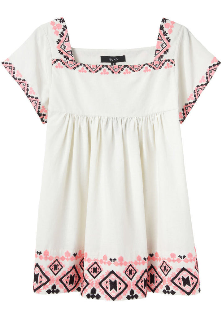 Embroidered Baby Doll Top