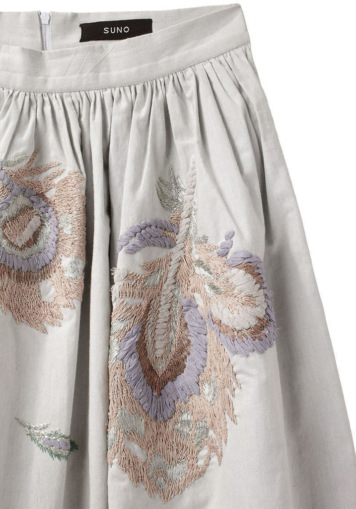 Embroidered Peacock Skirt