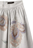 Embroidered Peacock Skirt