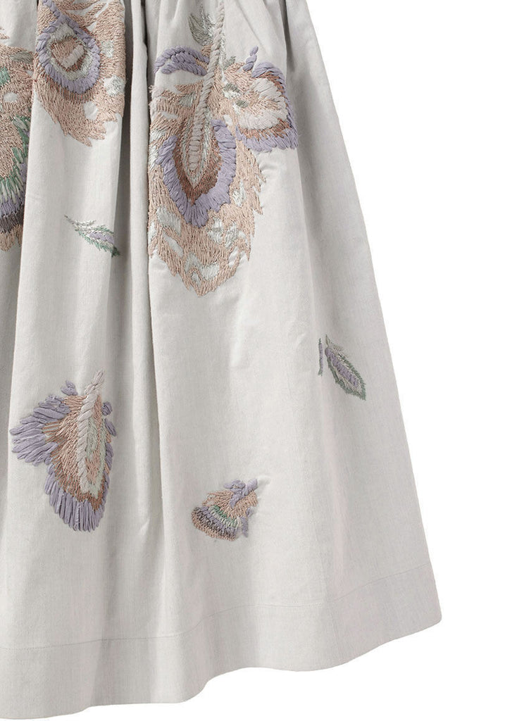 Embroidered Peacock Skirt