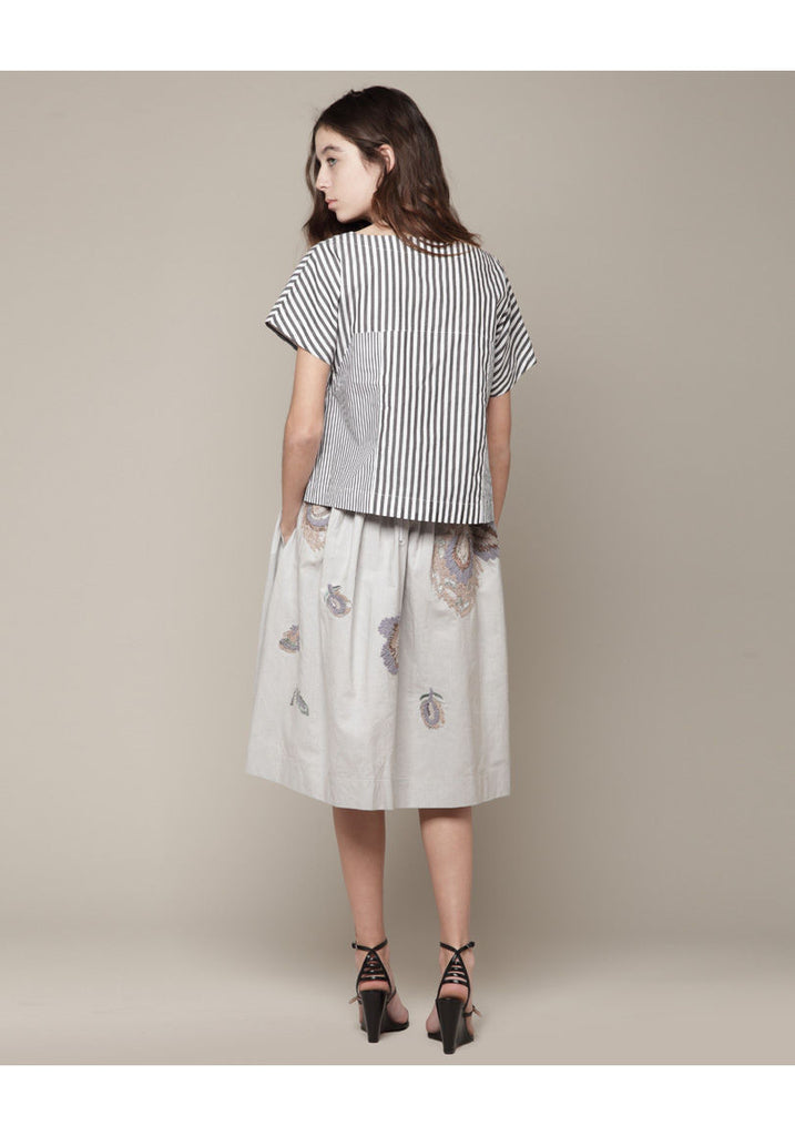 Embroidered Peacock Skirt