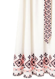 Embroidered Shirred Tank Dress