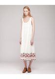 Embroidered Shirred Tank Dress