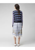 Embroidered Stripe Skirt