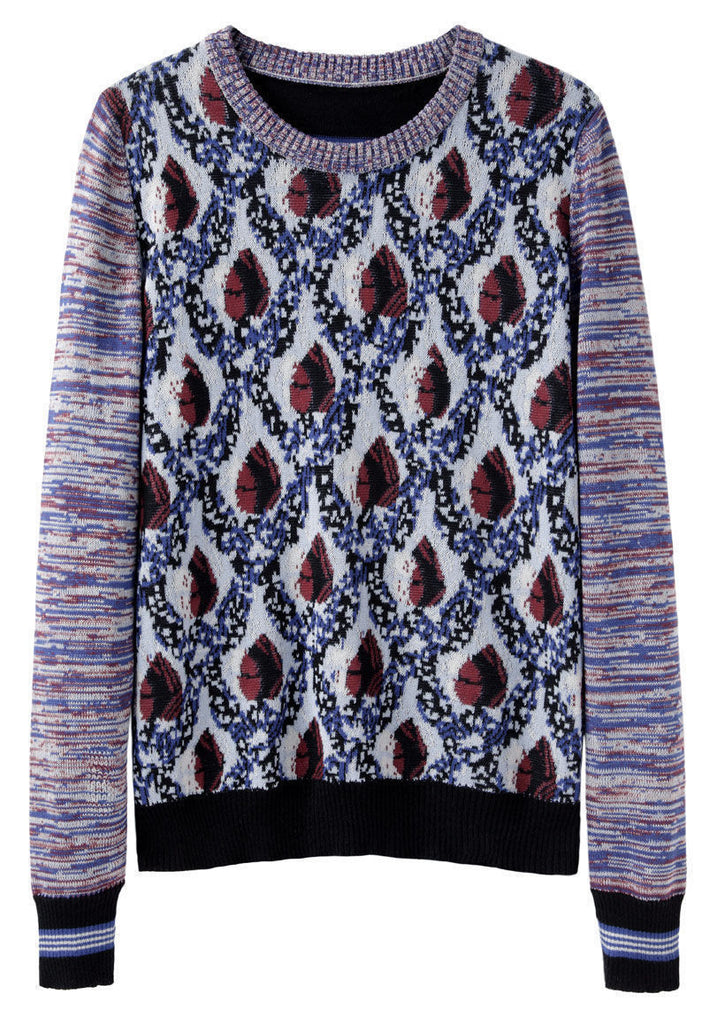 Mixed Jacquard Pullover