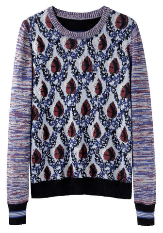 Mixed Jacquard Pullover