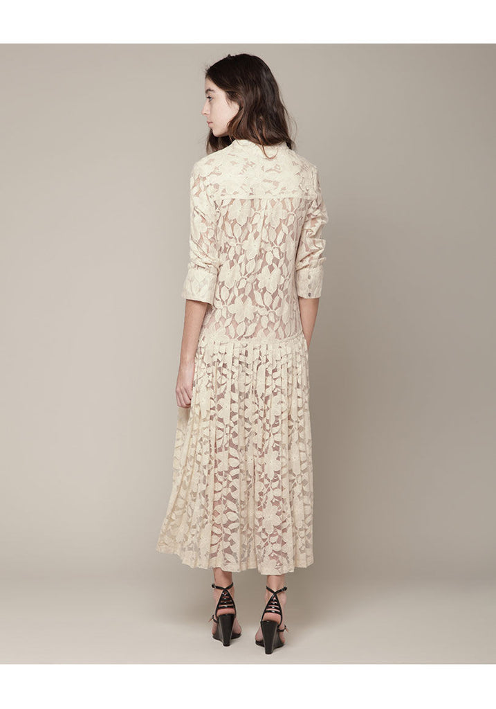 Pleated Lace Dress