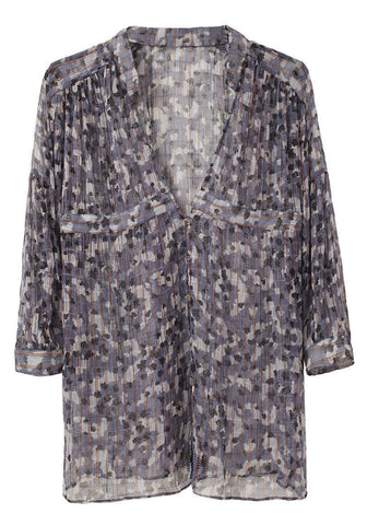 Shirred Chiffon Blouse