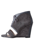 Lace Up Suede Wedge