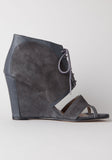 Lace Up Suede Wedge