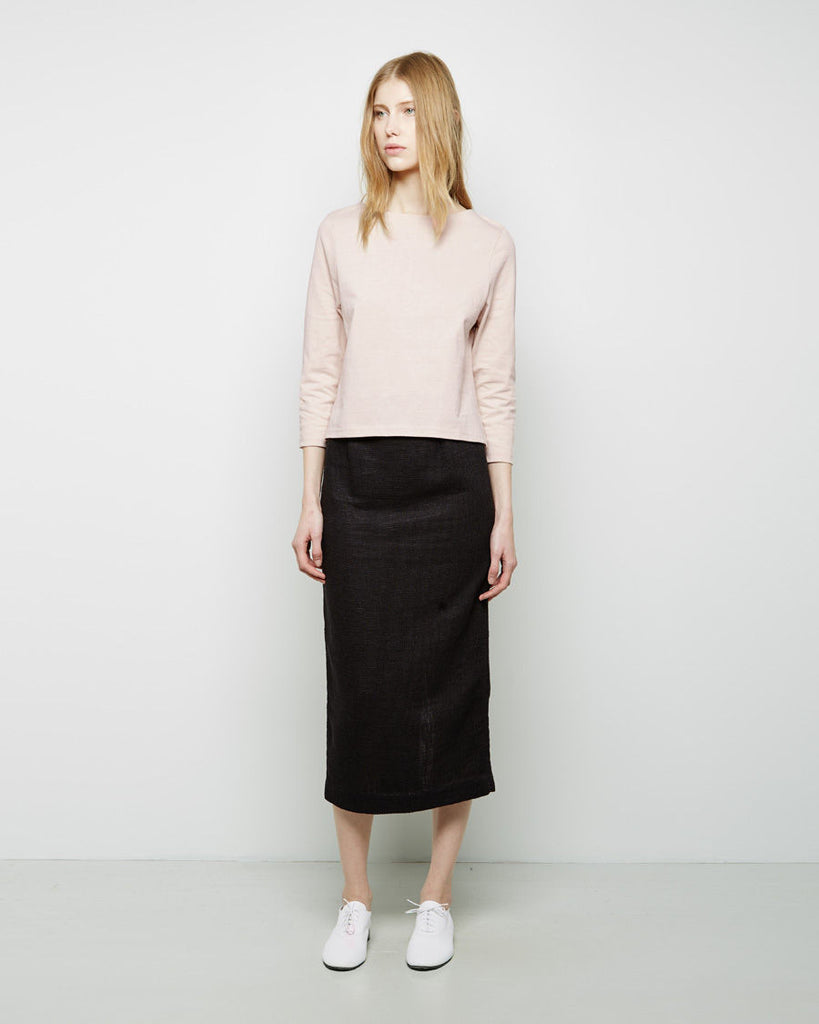 Cropped Three-Quarter Boatneck Tee
