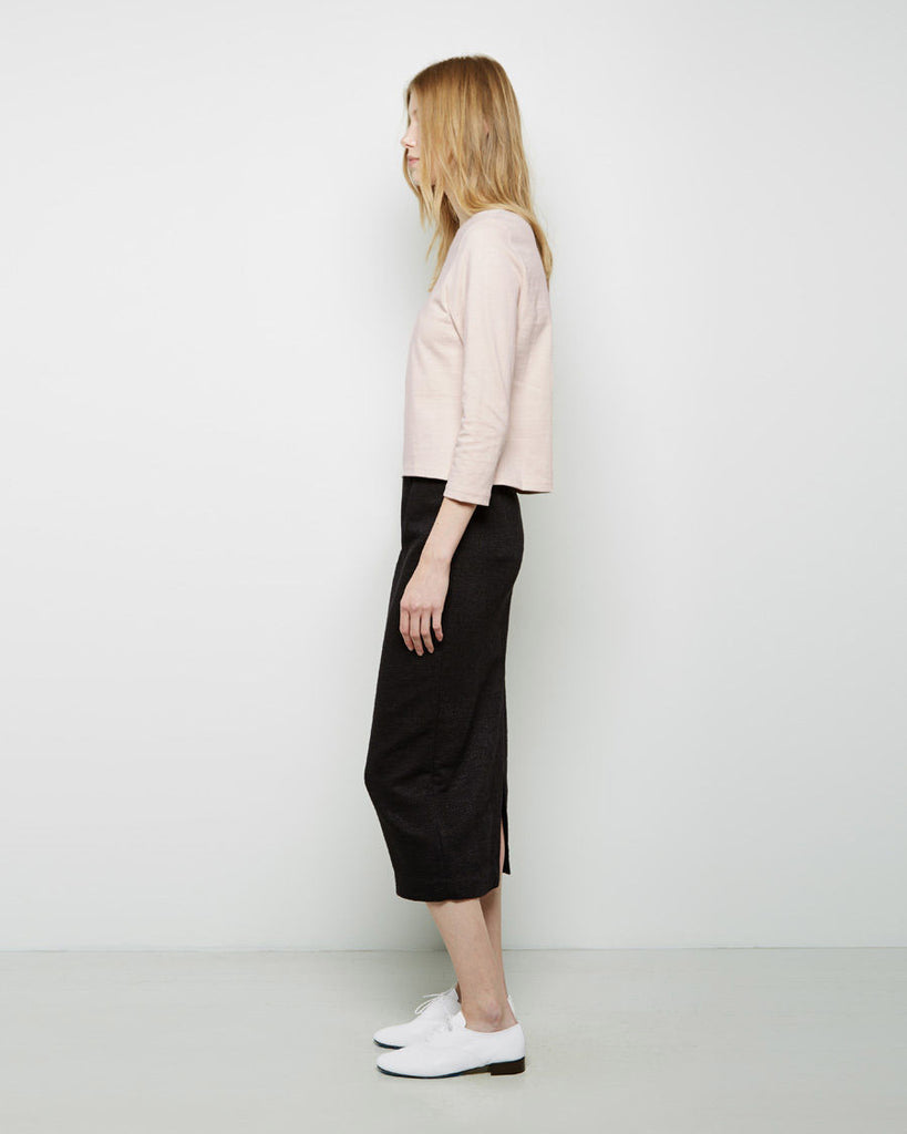 Cropped Three-Quarter Boatneck Tee