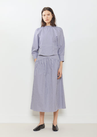 Stripe Poplin Skirt