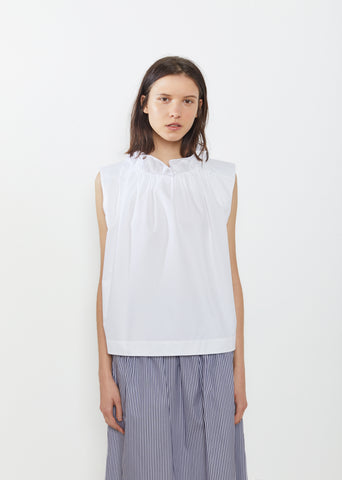 Mardi Ruffled Neck Sleeveless Blouse