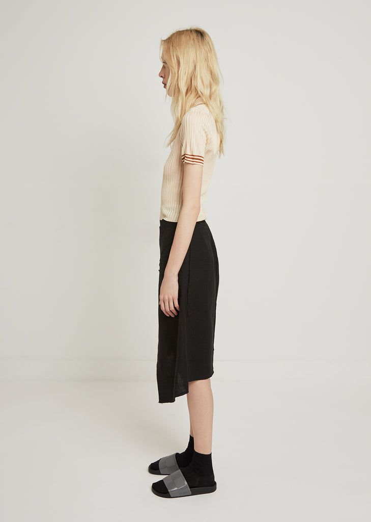 Harleth Raw Wrap Skirt