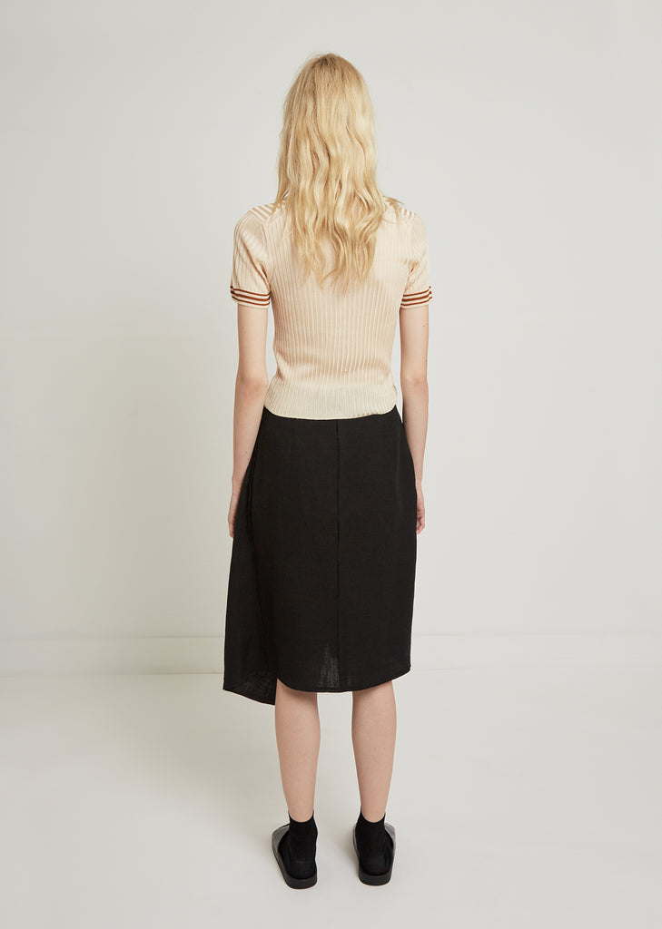 Harleth Raw Wrap Skirt