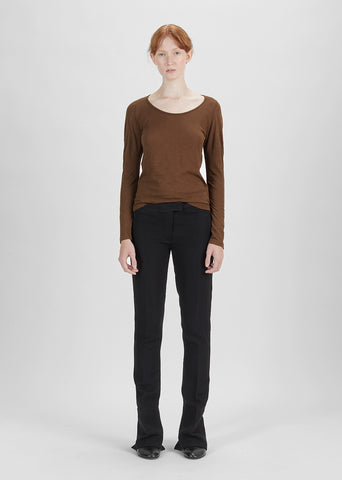 Wool Blend Slim Trouser