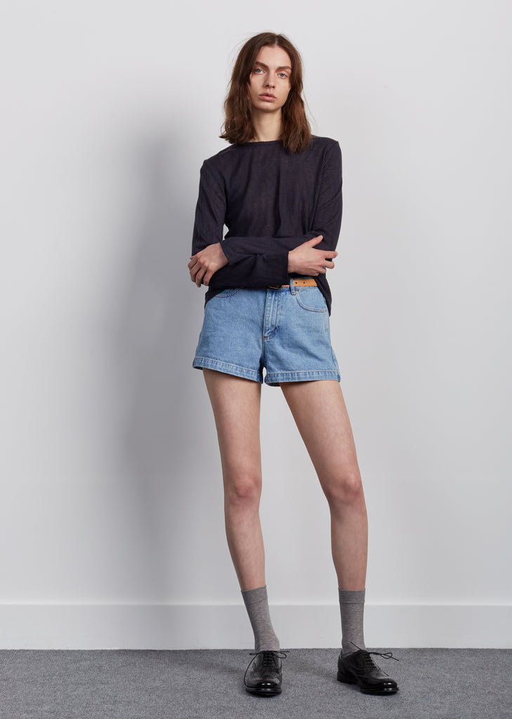 High Standard Stone Denim Shorts